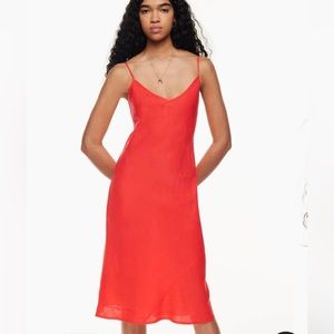 Aritzia - Wilfred - Only Linen Slip Midi Dress, Small, NWT